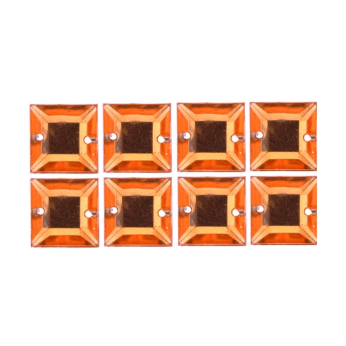 Tahuline õmmeldav kandiline akrüülkristall, 10 mm, 8/6 tk