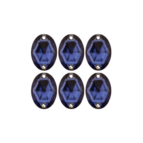 Tahulised ovaalsed plastikust dekoratiivkivid, 14 × 10 mm, 6 tk