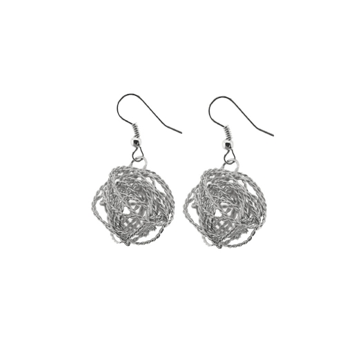 Spherical Cage Earring;, 15mm
