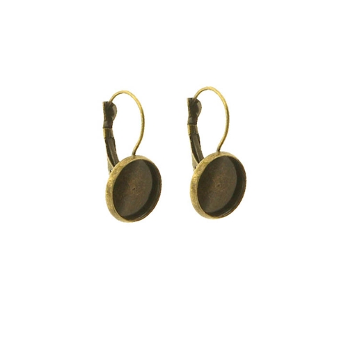 Earring Ear Wire, Closable Clasp, 24 x 14mm