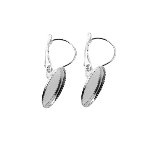 Earring Ear Wire, Closable Clasp, 30 x 15mm 