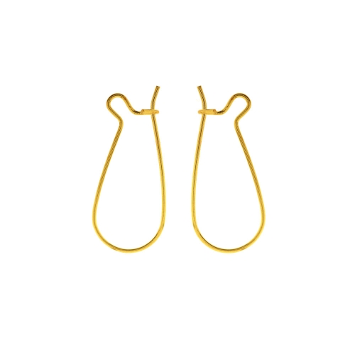 Earring Ear Wires, Closable;, 26 x 11mm