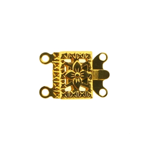 Karpkinnis kandiline antiikse mustriga / 14 x 10mm