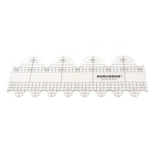 Šabloon-joonlaud vabakäe-teppimiseks, 10 cm × 25 cm Duroedge KR-2548