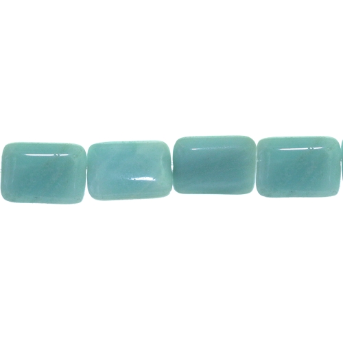 Kandilised, lapikud, naturaalsest amasoniidist helmed, 14 x 10 x 6mm 