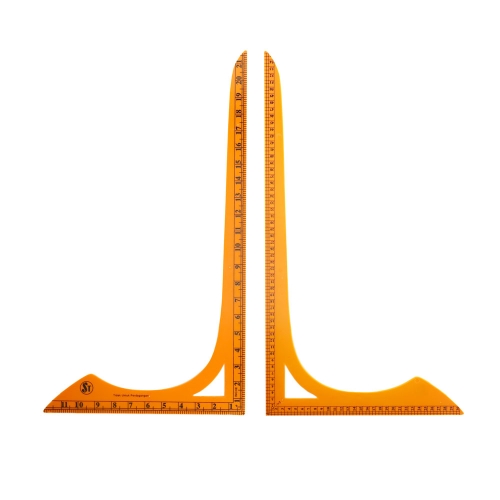 Nurklekaal, Ruler with cm and inch scale