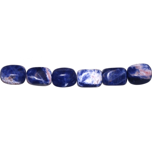 Kandilised, naturaalsest sodaliidist helmed, 13 x 18 mm 