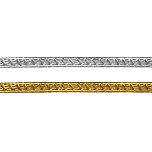 Sissekootud mustriga metallikpael 1 cm