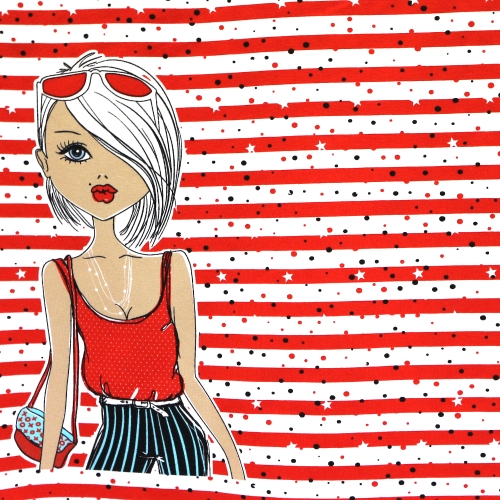 Trikoo puuvilla/lycra, 65cm x150cm, Stenzo, Art.11636