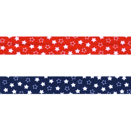 Poolpuuvillane tähemustriga diagonaalkant laiusega 18 mm, "Stars", Byetsa