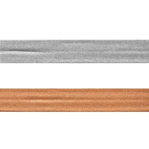 Puuvillane metallik sädelusega diagonaalkant laiusega 18 mm, "Glow", Byetsa