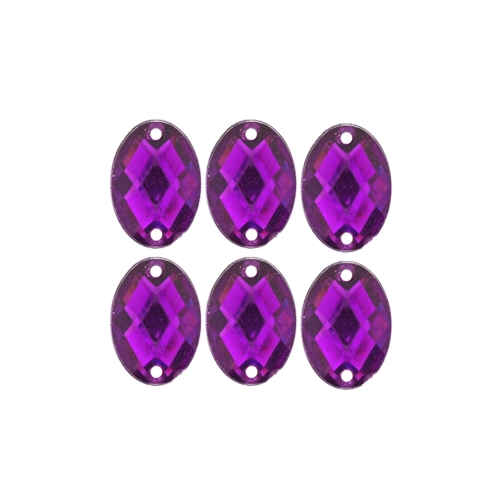 Ovaalsed plastikust dekoratiivkivid, 18 × 14 mm, 6 tk pakis