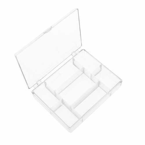Läbipaistvast akrüülplastikust karp 7 lahtriga, 13 x 10 x 2,5 cm, B-1012