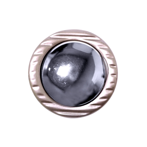 Metallist keskosaga, reljeefse triibumustriga, pidulik, süvistatud kannaga nööp ø38 mm, suurus: 60L