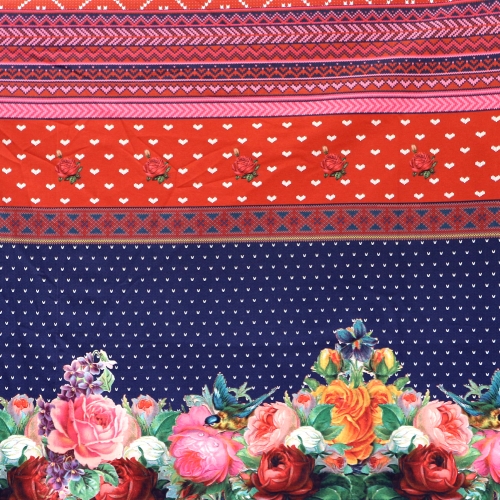 Kudumimustriga paksem trikookangas, kangakupongi mõõtmed 150cm x120cm Art.12235