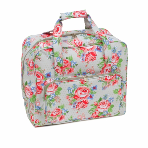 Suurem kandekott õmblusmasinatele Rose, matt PVC-materjal, 37 cm x 43 cm x 22 cm, Hobby Gift MR4660-443