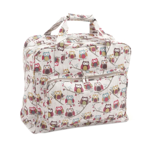 Suurem kandekott, õmblusmasina kott, Hoot, matt PVC-materjal, (d/w/h): 20 x 43 x 37 cm, Hobby Gift MR4660-195