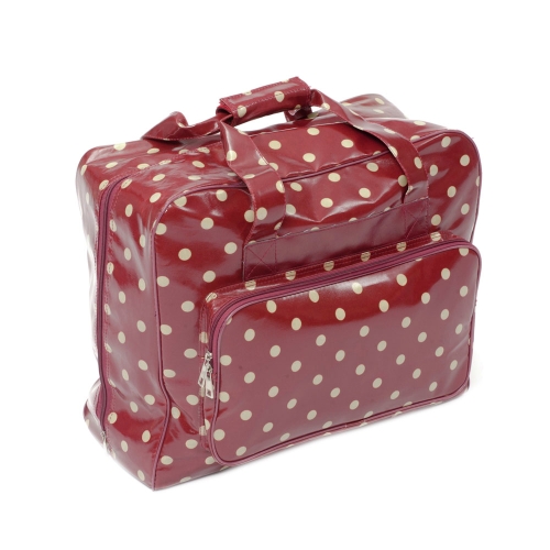 Suurem kandekott, õmblusmasina kott, Red Spot (PVC), (d/w/h): 20 x 43 x 37 cm, Hobby Gift MRB.003