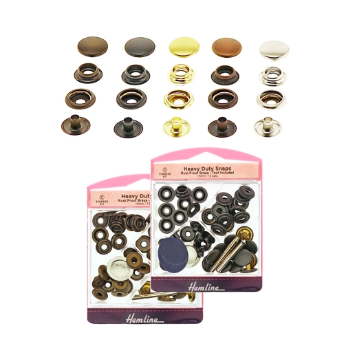 Trukid tugevama o-vedruga, 12 tk, kübar ø15 mm, Hemline 405S