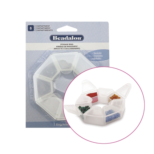 Пластиковая коробка для хранения, ø10 x 2,5см, Beadalon 207A-100