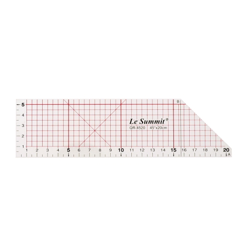 Läbipaistev plastjoonlaud, 5cm × 20cm LeSummit QR-4520, KL1325