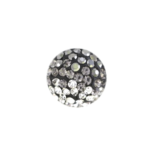 Klaaskristallidega, metallkannaga pidulik nööp 15mm, 24L