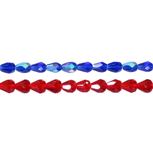 Tilgakujuline pikuti läbistatud tahuline (Jablonex) 7 x 5 mm klaashelmes
