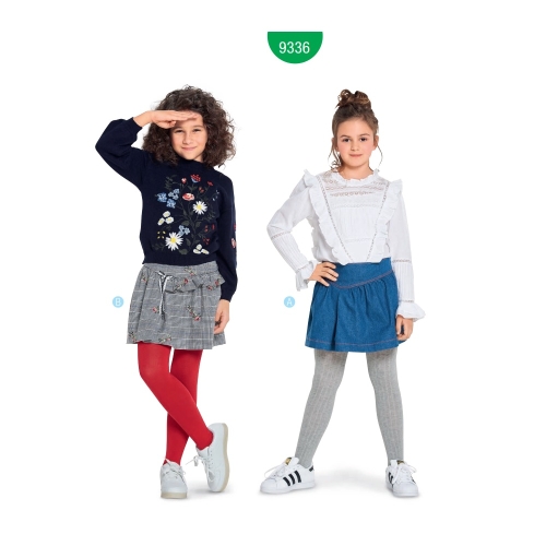 Lõige lapsele pikkusega 128 cm - 158 cm, Burda Style Nr. 9336