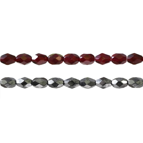 Ovaalne, tahuline klaashelmes 7x5mm
