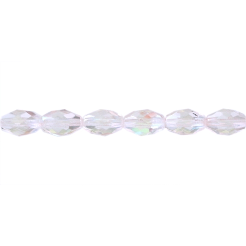 Ovaalne tahuline pikuti keskelt auguga klaashelmes 10x7mm 