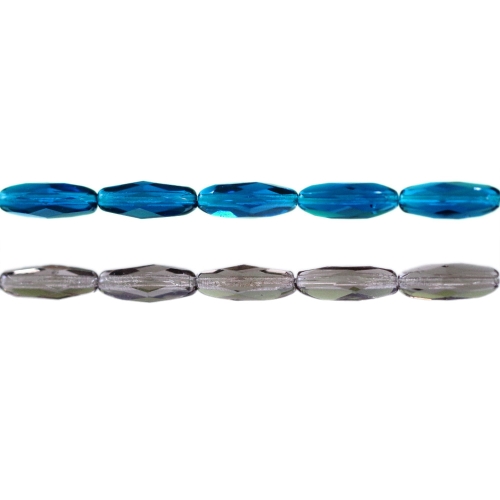 Ovaalne, tahuline klaashelmes, pikuti läbistatud, 15x6mm, Jablonex