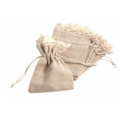 Linasevärvi puuvillane kinkekott, 10x14 cm, B2141NAT