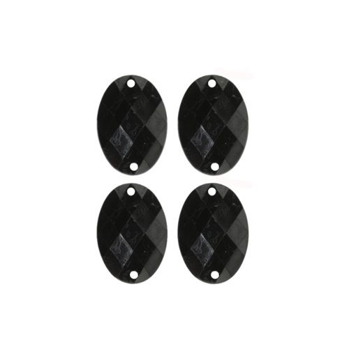 Ovaalne plastkristall, 25 × 18 mm, 4 tk