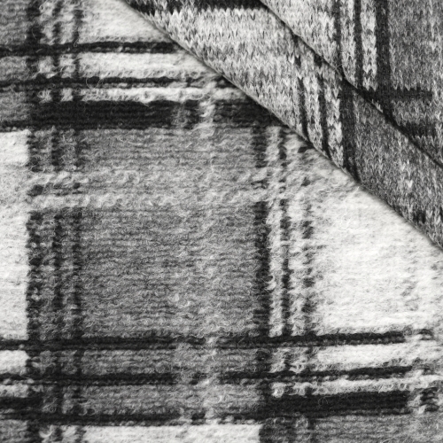 Ruudumustriga, villasegu kostüümikangas, 158cm, 15550