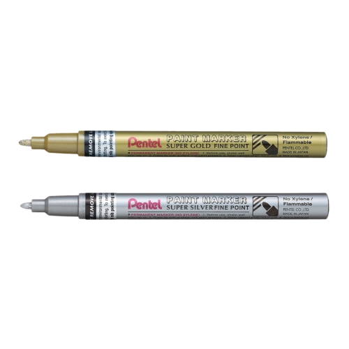 Püsijäljega ehk permanentmarker, metallikvärv, ümar ots 1,5 mm, Pentel Paint MSP10
