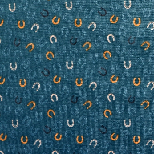 Hobuseraudadega (Horseshoes) puuvillane kangas, sarjast Lewis &amp; Irene, 110cm, A226