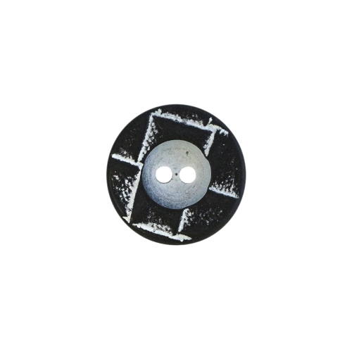 Reljeefse mustriga, kahe auguga plastiknööp, 23mm/36L