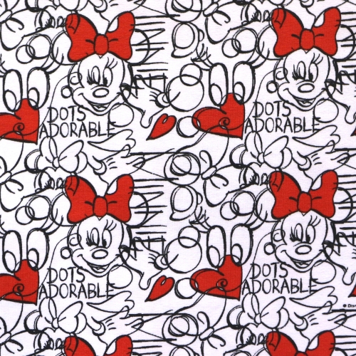 Puuvillane elastaaniga trikookangas, Mickey Mouse teemal, 129.644