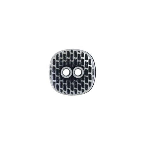 Reljeefse mustriga, kandilise vormiga, kahe auguga metallnööp, 16mm/26L