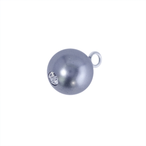 Kristalliga pärlinööp, metallaasaga, 12mm/20L