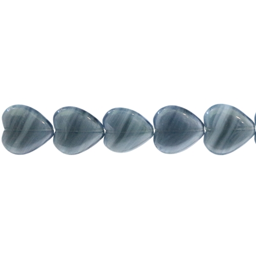 Südamekujuline, erinevad värvid 15,5x6mm klaashelmes (Preciosa)