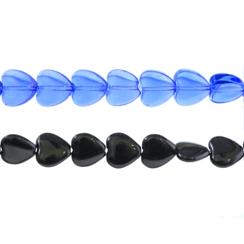 Südamekujuline lapik 10x5mm klaashelmes 
