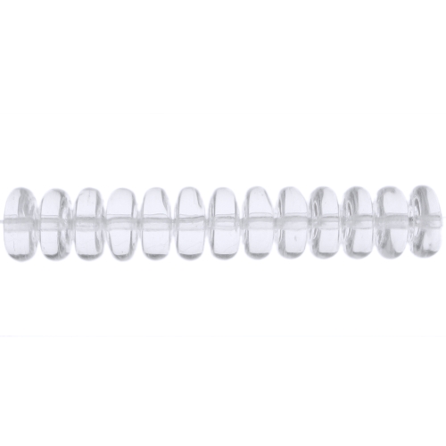 Mündikujuline (ketas) spiraalja süvendiga värvitu läbipaistev 11x5mm klaashelmes (Preciosa)