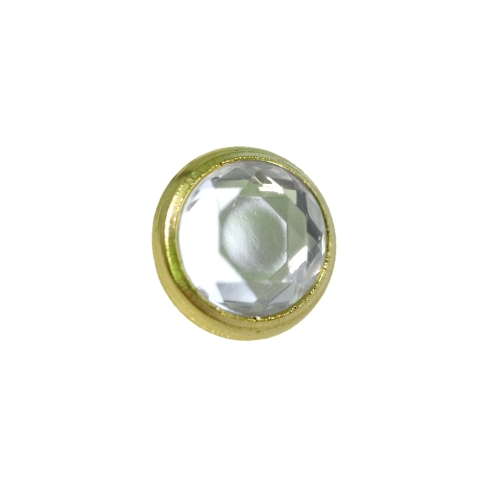 Klaaskristalliga metallnööp kannaga, 11mm/18L
