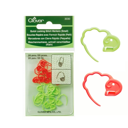 Silmuste kiirelt lukustuvad märgistusaasad, 20 tk, Clover (Japan) 3030