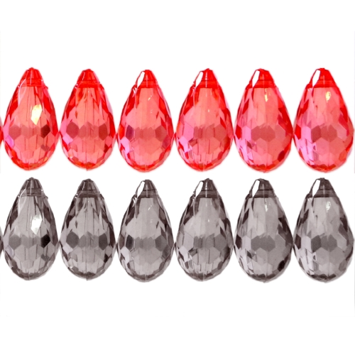 Tahuline piisakujuline kristall 23 x 13mm