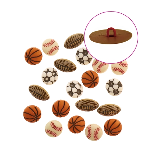 3D kannaga dekoratiivnööbid, max 1,4 cm, 21 tk, Dress It Up #2227 (USA)