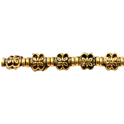 Metallhelmes antiikse reljeefse mustriga, 8 x 6mm