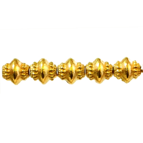 Metallhelmes antiikse reljeefse mustriga, 7 x 6mm
