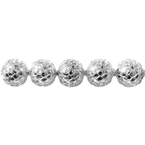 Reljeefse võrgumustriga ümar metallhelmes, 11mm